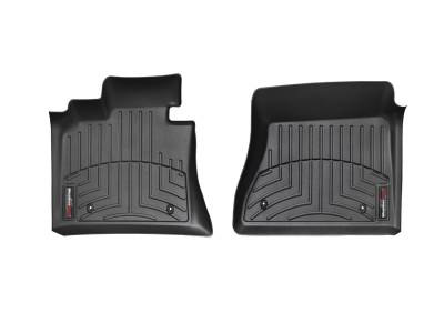 WeatherTech - 12-16 Ford F250/F350 Super Duty Supercrew/SuperCab/Ext with Footrest Not 4x4 Shifter/Man/Console - WeatherTech Black Front Floorliner