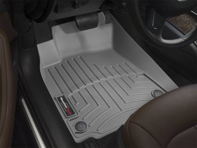 WeatherTech - 11-15 Ford F250/F350/F450/F550 Crew/EXT - WeatherTech w/floor Mounted 4x4 Transfer Front Floor Mats Grey
