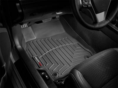 WeatherTech - 11-15 Ford F250/F350/F450/F550 CrewEXT Cab w/Foor Mounted 4x4 Transfer - WeatherTech Rubber Floor Mats Black