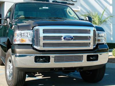 T-Rex Grilles - 05-07  FORD F250/F350/F450/F550 Ford Super Duty  T-Rex Polished Billet Grille, 6 Pc, Overlay
