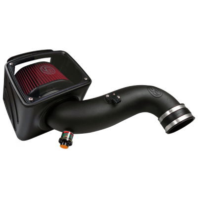 S&B Products - Cold Air Intake For 07-10 Chevrolet Silverado GMC Sierra V8-6.6L LMM Duramax Cotton Cleanable Red S&B