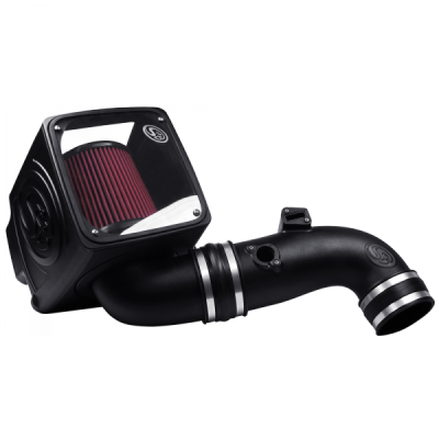 S&B Products - Cold Air Intake For 11-16 Chevrolet Silverado GMC Sierra V8-6.6L LML Duramax Cotton Cleanable Red S&B