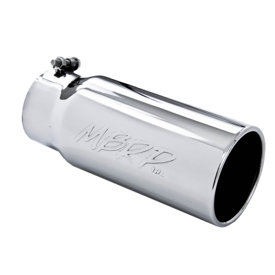 MBRP Exhaust - Exhaust Tail Pipe Tip 5 Inch O.D. Rolled Straight 4 Inch Inlet 12 Inch Length T304 Stainless Steel MBRP