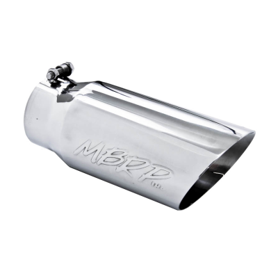 MBRP Exhaust - Exhaust Tail Pipe Tip 5 Inch O.D. Dual Wall Angled 4 Inch Inlet 12 Inch Length T304 Stainless Steel MBRP