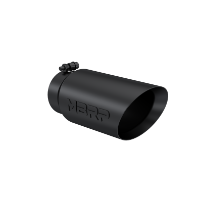 MBRP Exhaust - Exhaust Tip 5 Inch O.D. Dual Wall Angled 4 Inch Inlet 12 Inch Length-Black Finish MBRP