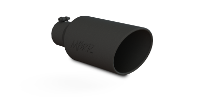 MBRP Exhaust - Exhaust Tip 7 Inch O.D. Rolled End 4 Inch Inlet 18 Inch Length Black Coated MBRP