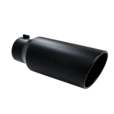 MBRP Exhaust - Exhaust Tip 7 Inch O.D. Rolled End 5 Inch Inlet 18 Inch Length Black Finish MBRP