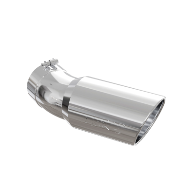 MBRP Exhaust - Exhaust Tip 6 Inch O.D. Angled Rolled End 5 Inch Inlet 15 1/2 Inch Length 30 Degree Bend T304 Stainless Steel MBRP