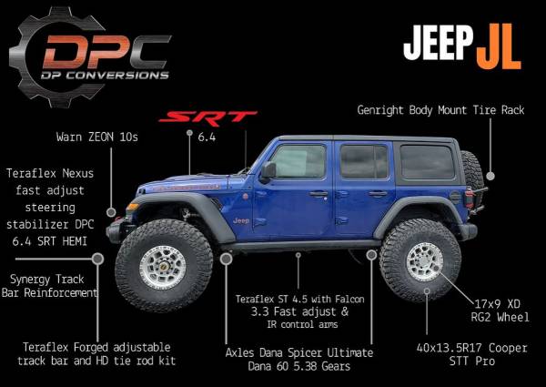 Blue 392 Hemi Jeep Wrangler | DP Conversions | Bozeman Off Road | Diesel Pros