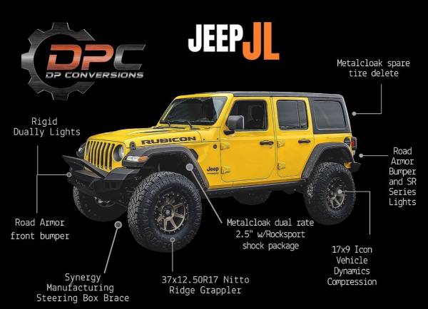 Yellow Jeep JL|  DP Conversions | Bozeman Off Road | Diesel Pros