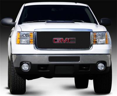 11-14 SIERRA 2500/3500 HD  T-Rex Black Sport Grille, 1 Pc, Overlay, with Logo Opening