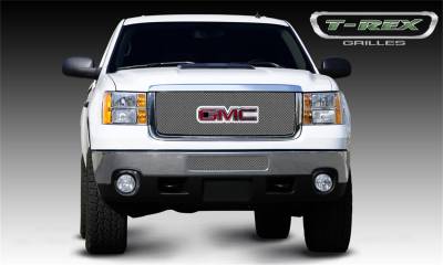 T-Rex Grilles - 11-14 Sierra 2500/3500 HD T-Rex Sport Grille, Chrome, 1 Pc, Overlay, with Logo Opening