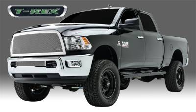 Exterior Accessories - Grille - T-Rex Grilles - 13-18 RAM 2500/3500 T-Rex Polished Upper Class Series Mesh Grille, 1 Pc, Replacement