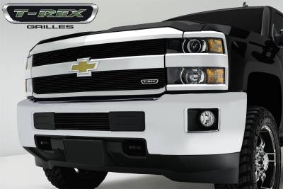 Exterior Accessories - Grille - T-Rex Grilles - 15-19 Silverado 2500HD and 15-17 Silverado 3500HD T-Rex Black Billet Grille, 2 Pc, Overlay