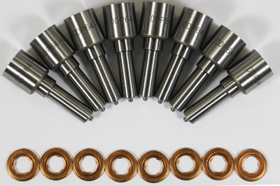 Diesel Injection and Delivery - Diesel Fuel Nozzle Set - Dynomite Diesel - Ford 6.4L 08-10 Nozzle Set 30 Percent Over Dynomite Diesel