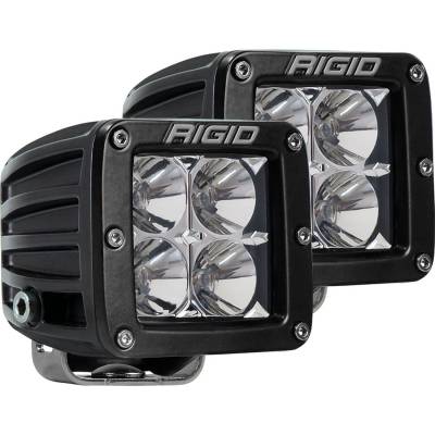 Auxiliary Lighting - LED Light Pods - Rigid Industries - Flood Surface Mount Amber Pair D-Series Pro RIGID Industries