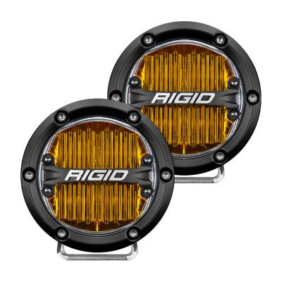 360-Series 4 Inch Sae J583 Fog Light Selective Yellow Pair RIGID Industries