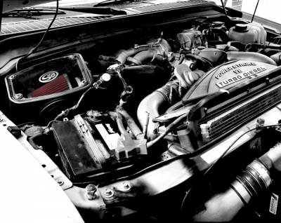 Cold Air Intake For 08-10 Ford F250 F350 V8-6.4L Powerstroke Dry Extendable White S&B - dieselpros.com