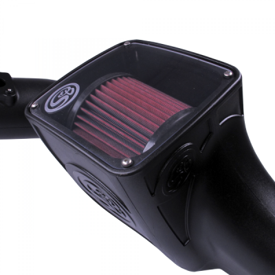 Cold Air Intake For 03-07 Ford F250 F350 F450 F550 V8-6.0L Powerstroke Cotton Cleanable Red S&B - Dieselpros.com