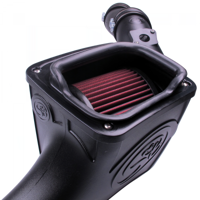 Cold Air Intake For 03-07 Ford F250 F350 F450 F550 V8-6.0L Powerstroke Cotton Cleanable Red S&B - Dieselpros.com