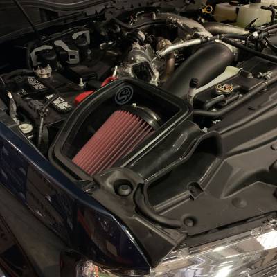 Cold Air Intake For 2020 Ford F250 F350 V8-6.7L Powerstroke Dry Extendable White S&B - dieselpros.com