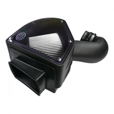 Cold Air Intake For 94-02 Dodge Ram 2500 3500 5.9L Cummins Dry Extendable White S&B - dieselpros.com