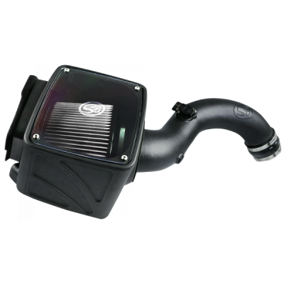 S&B Products - Cold Air Intake For 01-04 Chevrolet Silverado GMC Sierra V8-6.6L LB7 Duramax Dry Extendable White S&B - Image 1