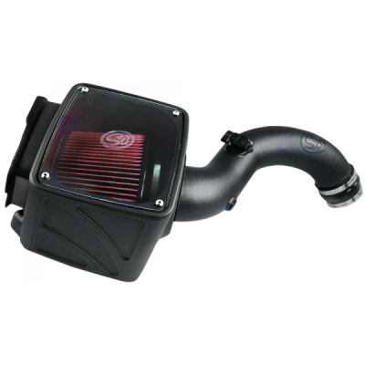S&B Products - Cold Air Intake For 01-04 Chevrolet Silverado GMC Sierra V8-6.6L LB7 Duramax Cotton Cleanable Red S&B - Image 1