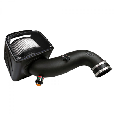 S&B Products - Cold Air Intake For 07-10 Chevrolet Silverado GMC Sierra V8-6.6L LMM Duramax Dry Extendable White S&B - Image 1
