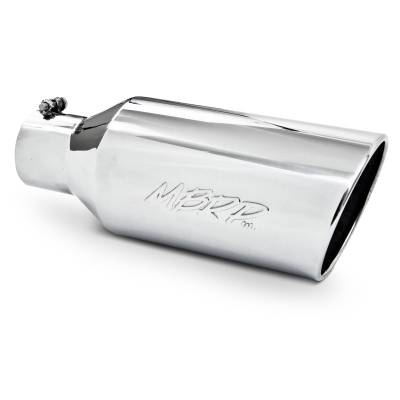 Exhaust Tail Pipe Tip 7 Inch O.D. Rolled End 4 Inch Inlet 18 Inch Length T304 Stainless Steel MBRP