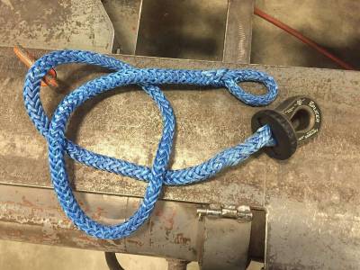Factory 55 - Splicer 3/8-1/2 Inch Synthetic Rope Splice On Shackle Mount Gray Factor 55 - Image 2