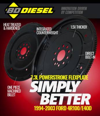 BD Diesel, 1041241_1994-2003 Ford 7.3L POWERSTROKE FLEXPLATE 4R100/E4OD 